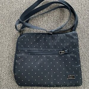 Pacsafe Crossbody Bag Anti-Theft Blue w/Dots
